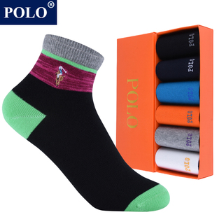 polo儿童袜子春夏季薄款短袜纯棉防臭吸汗女男童秋季小大童中筒袜