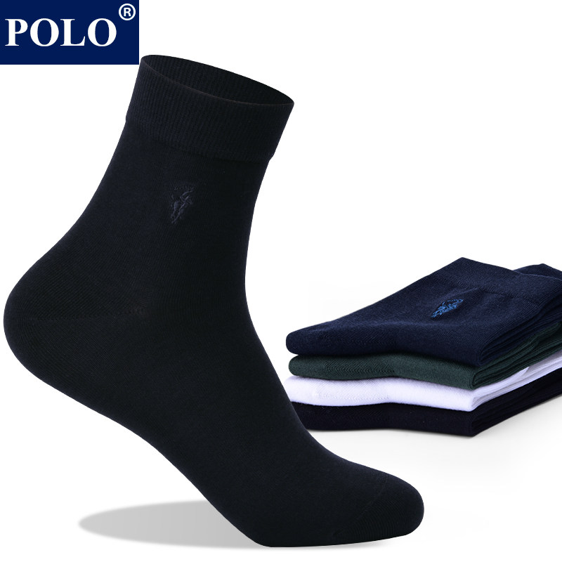polo保罗竹纤维袜子男士竹炭短袜抗菌防臭秋冬款男袜中筒商务长袜