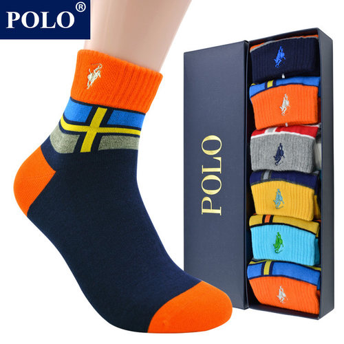 polo运动防臭吸汗四季中筒袜新品