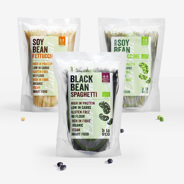 有机豆丝面意大利面宽细面纯素拉面心素蔬苑Vegan专属供应]高纤维