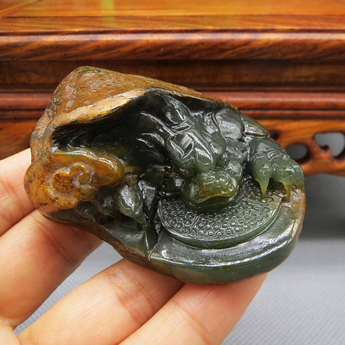 新品河磨玉龙龟手玩件和田玉