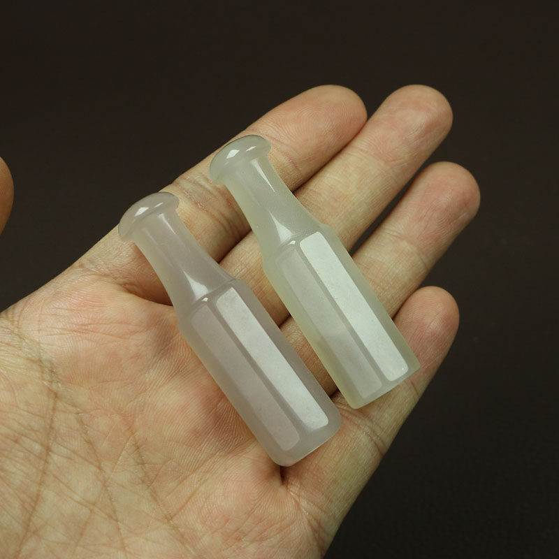 玉石烟嘴玛瑙旱烟嘴高冰烟袋嘴烟杆嘴烟锅配件卫生嘴八楞玉嘴烟嘴