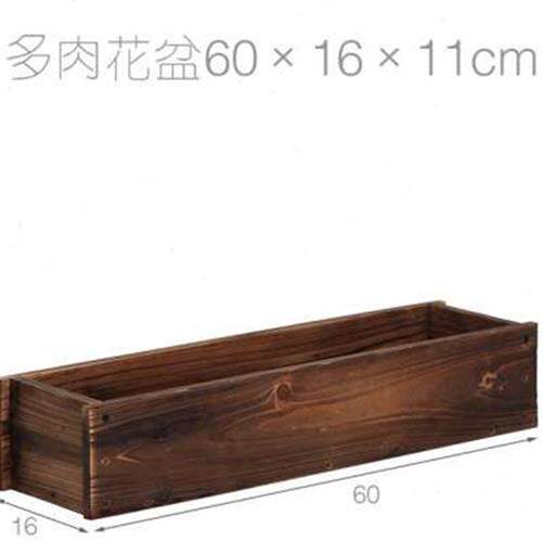 热销新品园艺碳化防腐木壁挂式花盆架 复古炭化木质挂壁i花架盆