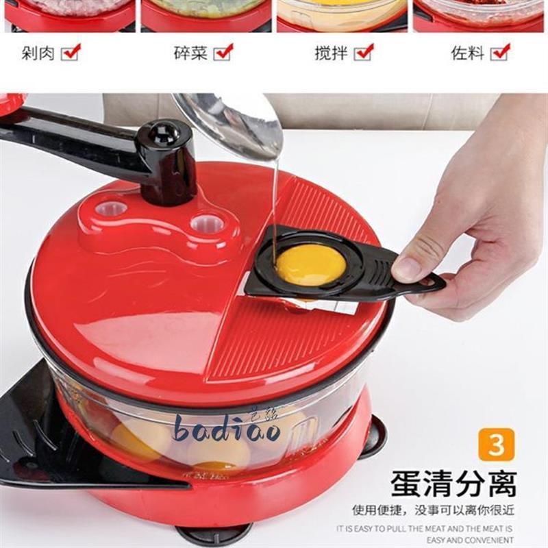 热销大号3.0L手动绞肉机料理器家用饺子馅绞菜搅拌机绞馅碎肉菜神