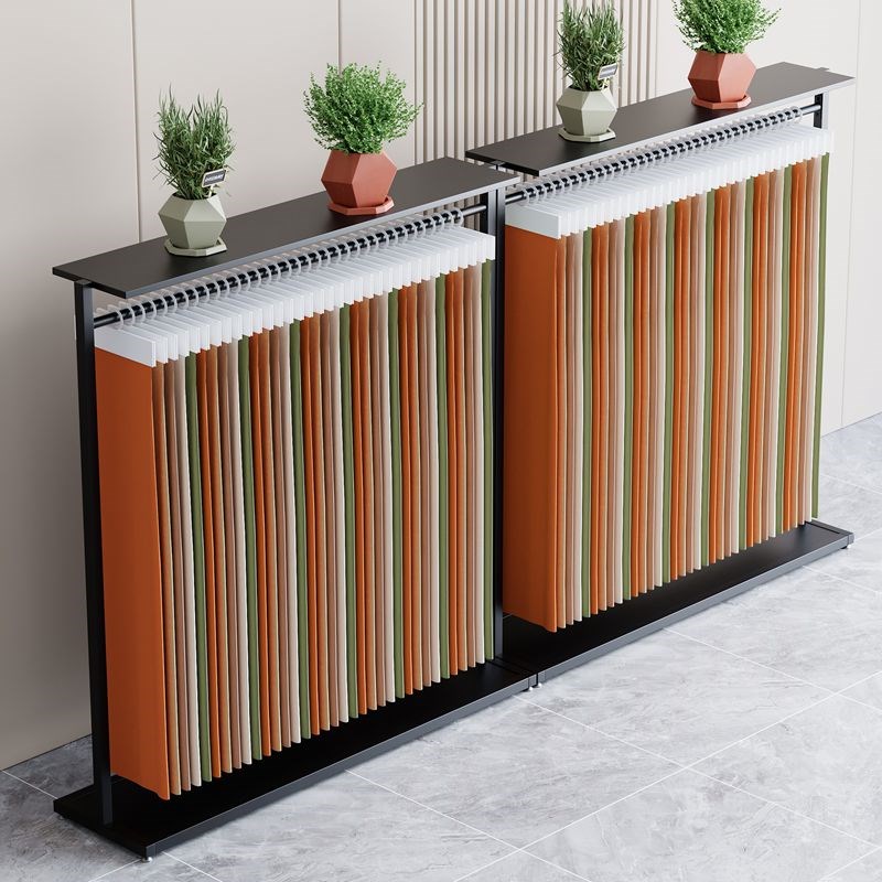 热销面料色卡展示架落地布料吊卡陈列柜布匹样品架子中岛布艺色板