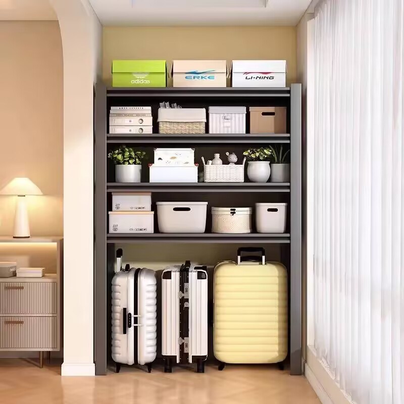 热销皇球通体立柱仓储货架置物架家用落地杂物架超市展示架阳台铁