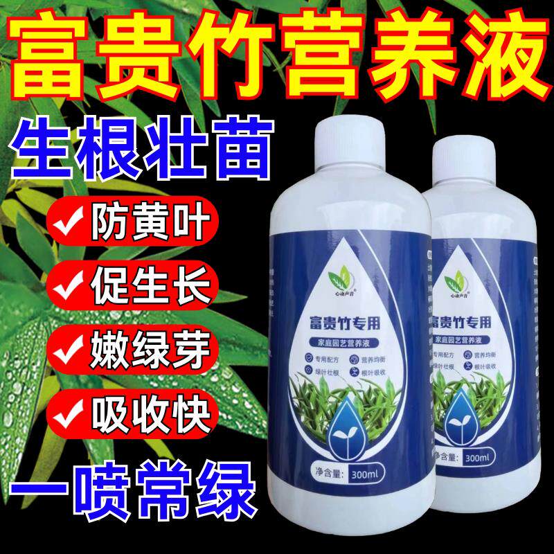 【】富贵竹营养液叶黄家用植物生根花肥水养土养肥料