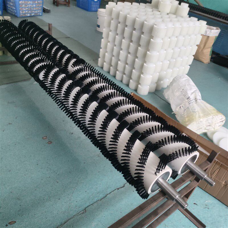 热销工业毛刷辊滚筒刷厂家定做小型尼龙丝刷除尘空心毛刷轮圆形圆