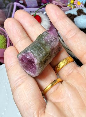 特价纯天然阿富汗西瓜碧玺大原石摆件（无打孔）约20.93克镇宅