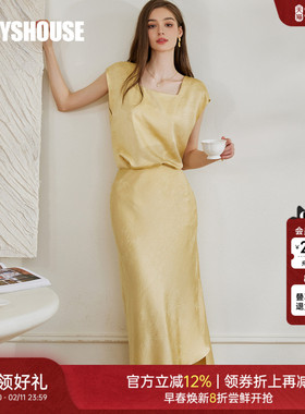 罗衣气质新中式缎面套装2025夏季新款高级上衣半身裙两件套10625