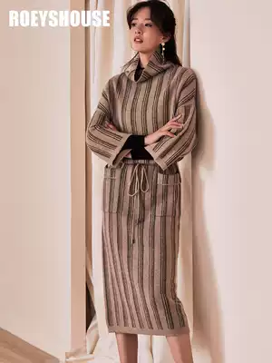 Luo Yi original sweater dress women 2018 autumn and winter new warm high collar slim base knitted skirt 5767