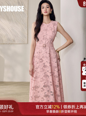 罗衣法式别致绝美蕾丝连衣裙2025夏季新款气质镂空大摆裙子12514