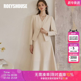 外套连衣裙套装 两件套通勤西装 裙子高级感11646 气质修身 罗衣秋季