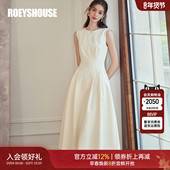 罗衣法式 场合大摆中长裙09928 通勤正式 收腰无袖 内搭连衣裙女夏季