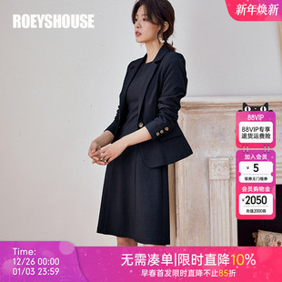 罗衣知性职业西装 女秋重要场合短外套连衣裙两件套套裙11782 套装