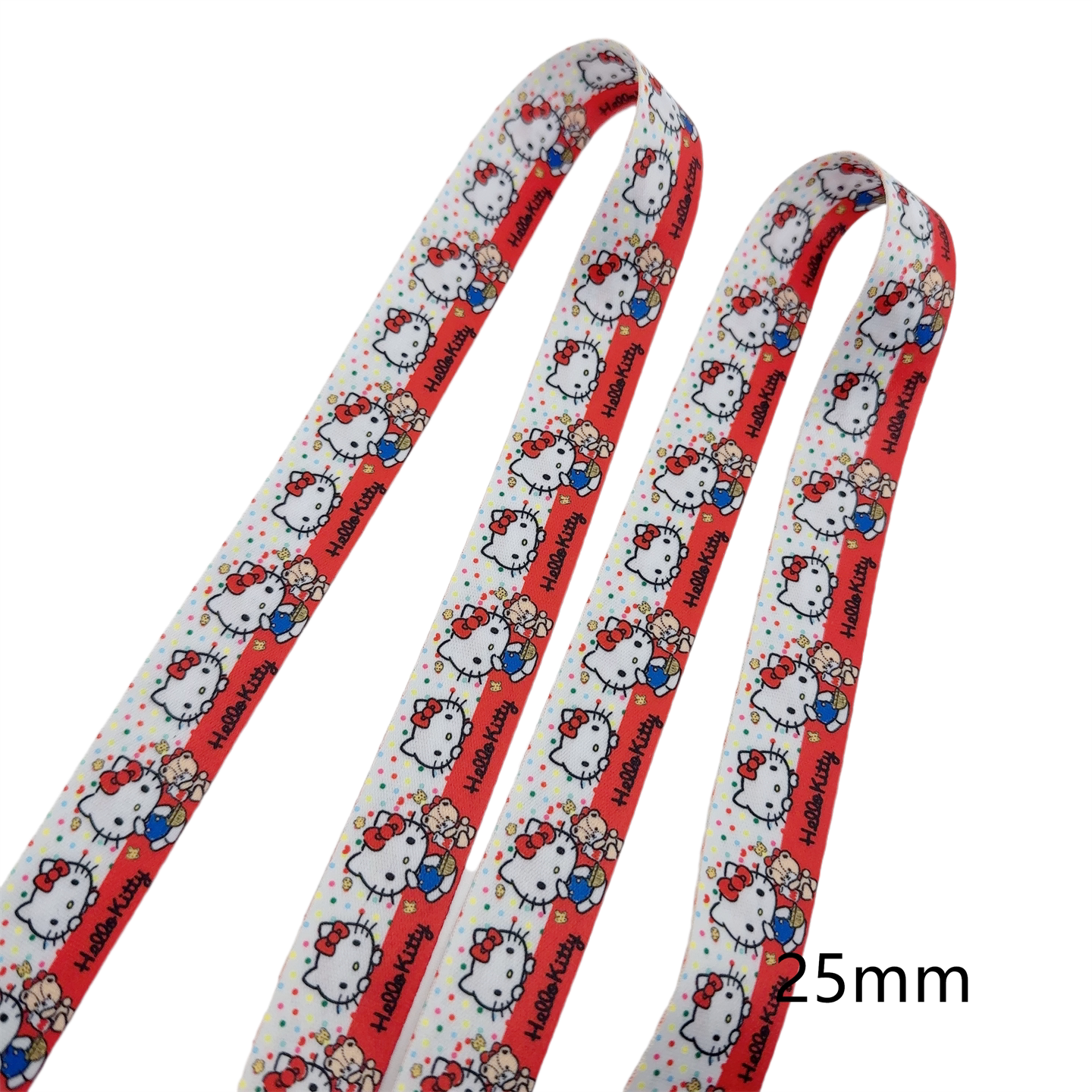 25mmkitty加厚双面涤纶带扭扭车牵引水壶背带绳拍立得相机材料绳