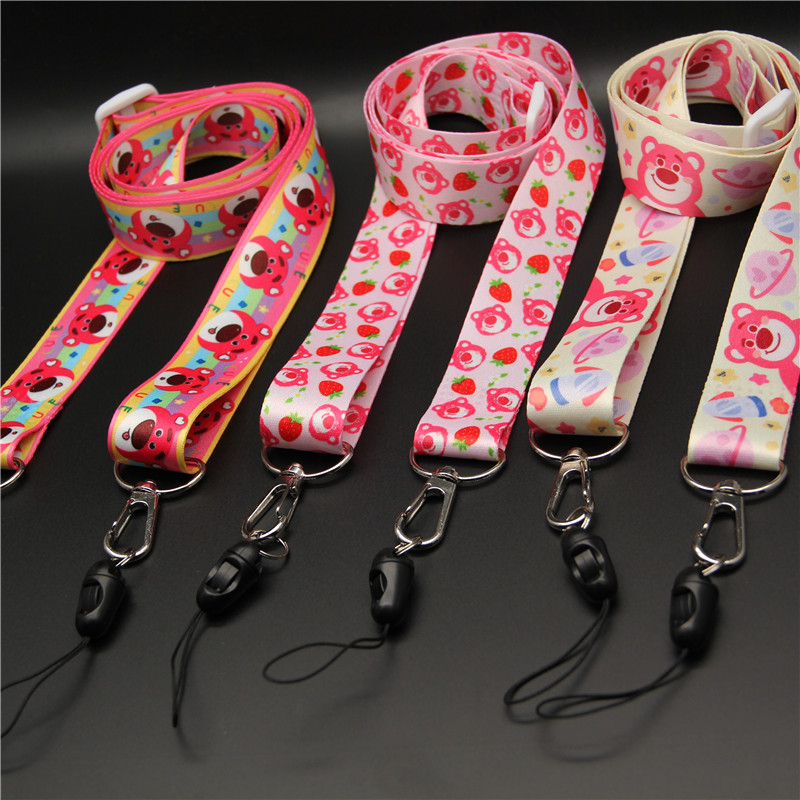 草莓熊背带替换挂绳拍立得相机包包保温杯水壶杯套肩带斜挎百搭