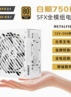 鱼巢SFX750W电源PCIE5.1全模组白ATX3.0金牌80PLUS迷你ITX小机箱