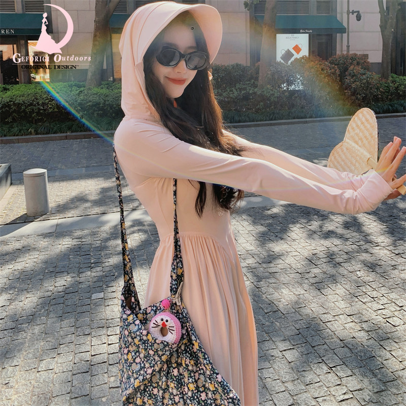 德国GFS防晒衣女2026新款夏季修身长款防晒服防紫外线冰丝薄外套