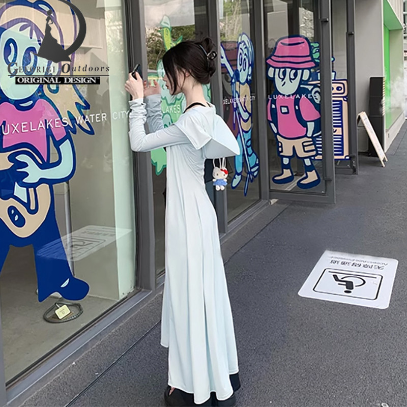 德国GFS全身防晒衣女2026夏季新款透气户外防晒裙外套开衫超长款