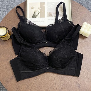 85A薄杯小胸平胸聚拢不空杯上托支撑 无钢圈文胸内衣38 断码 清
