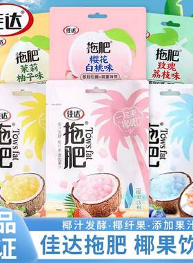 佳达拖肥大袋180g椰果肉饮料托肥大包怀旧零食儿童批发