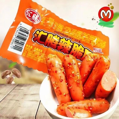 汇腾香辣香脆肠火腿肠28g玉米热狗肠脆脆肠休闲零食开袋即食整箱