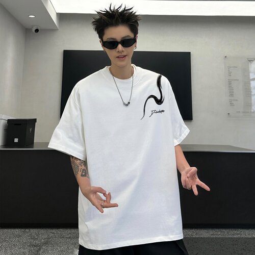 DUKE+DEXTER纯棉简约美式短袖T恤