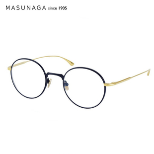 Masunaga/增永圆框眼镜 日本手工近视光学眼镜框WRIGHT汪小菲同款