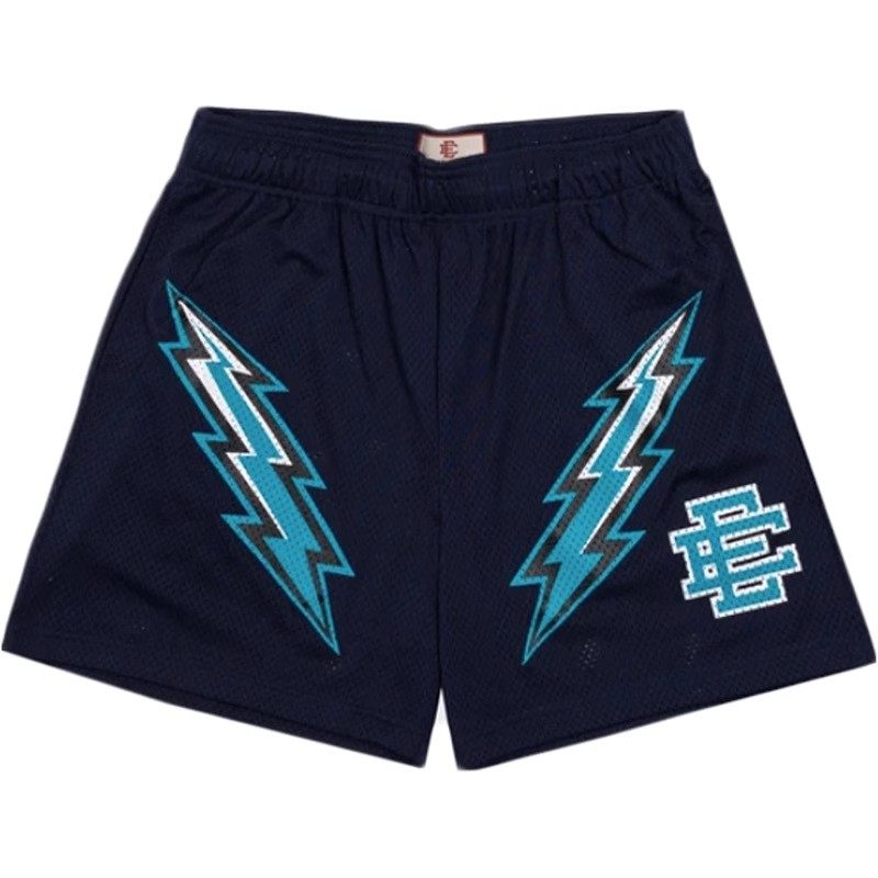 thumbnail for EE print shorts logo sweatpants mesh drawstring American shorts