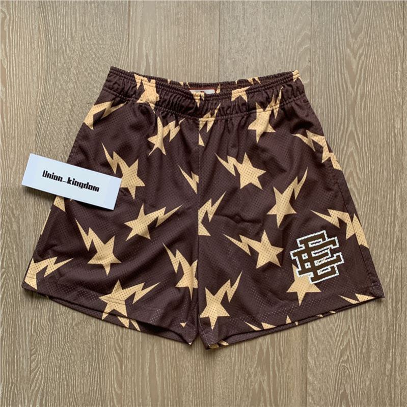 thumbnail for EE print shorts logo sweatpants mesh drawstring American shorts