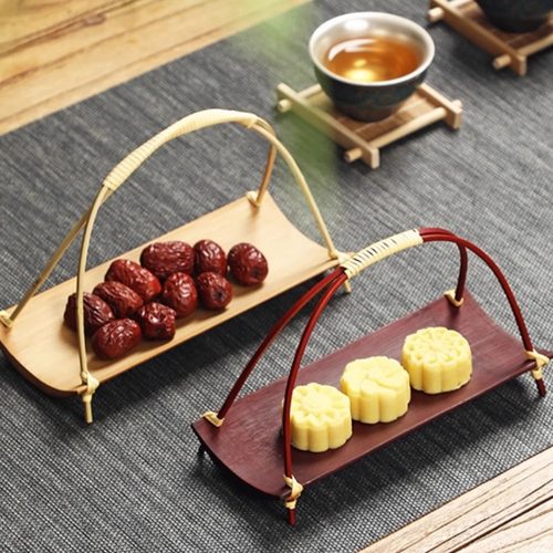 围炉煮茶冰茶糕点摆放提托