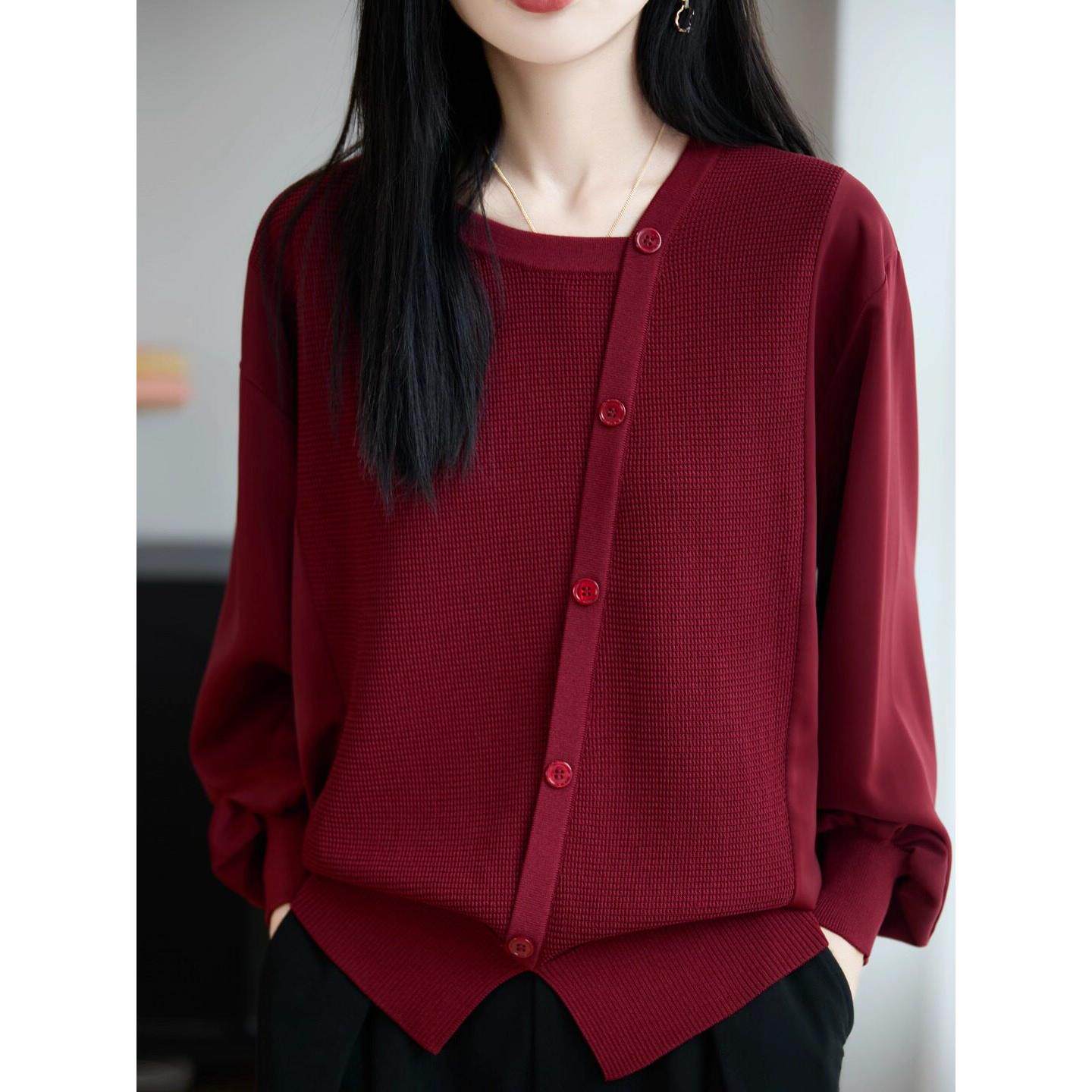 妈妈秋衣外穿2025新款十月结婚宴礼服套装中年喜婆婆上衣高贵年轻