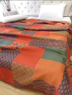 床盖 拼接艺术 200x230cm纯棉加厚双人韩式铺盖单件床单