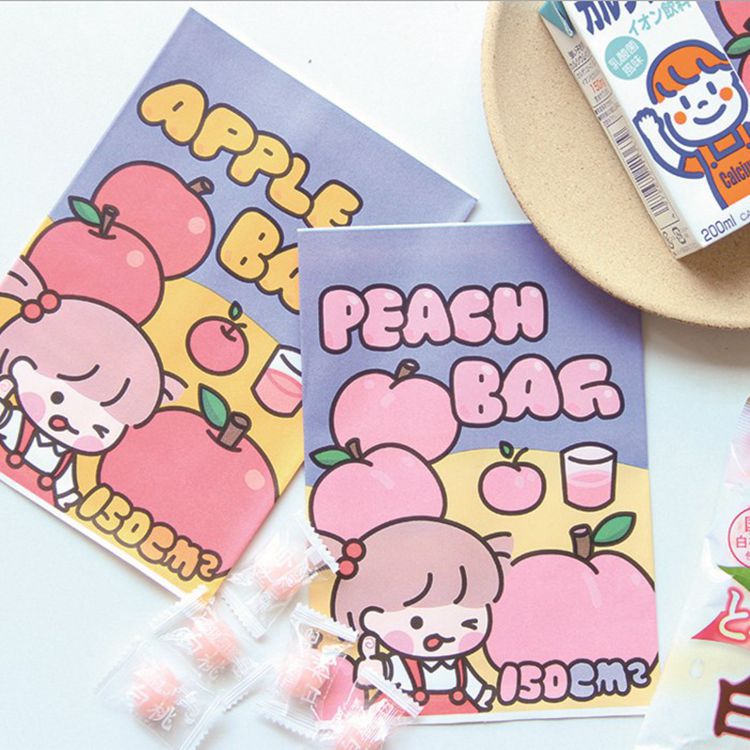 可爱女孩纸质收纳袋创意卡通迷你纸袋拍摄道具饰品袋礼品袋 2款选