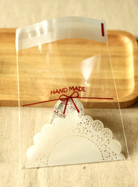 handmade蝴蝶结蕾丝自粘包装袋礼品袋饼干袋子DIY饰品袋手工皂袋