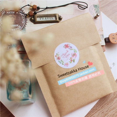 250枚价清新花朵礼品感谢封口贴