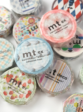 日本mt2025ss春夏新款和纸胶带EX可书写黄色波点基础手帐打底