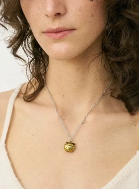 picnique平安果OT扣短项链女小众复古时尚重工铜镀金高级感锁骨链