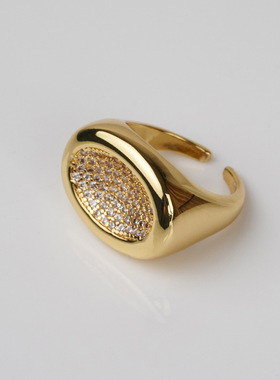 新款优质青岛中古轻奢镶钻戒指小众个性时尚指环女精致超闪手饰