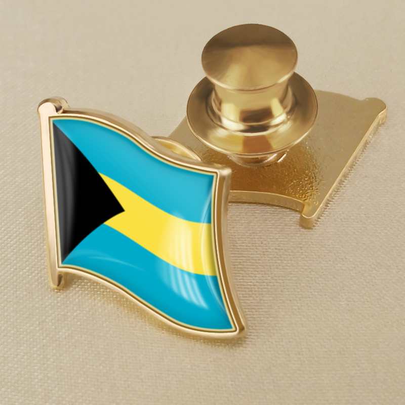 商务镀金胸针国旗徽章