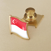 新加坡国旗胸章世界各国旗帜商务徽章襟章精美配饰