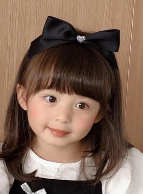 富家千金风小香风周边水钻韩版棉带蝴蝶结飘带发夹弹簧夹六一配饰