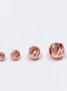 厚金不变形18K黄金珠子