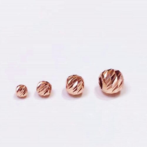 厚金不变形18K黄金珠子