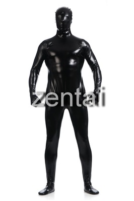 紧身衣 全包紧身衣 zentai黑色涂胶紧身衣 连体衣 COS扮演服