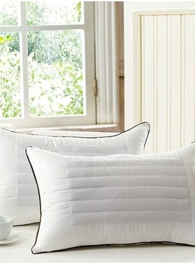 白色荞麦两用枕头枕芯单人枕48*74cm 保健护颈枕粉色咖色灰色中枕