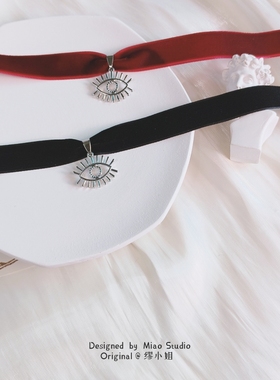 原宿锁骨链choker恶魔之眼