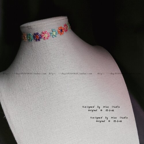 不褪色雏菊蕾丝短颈链choker