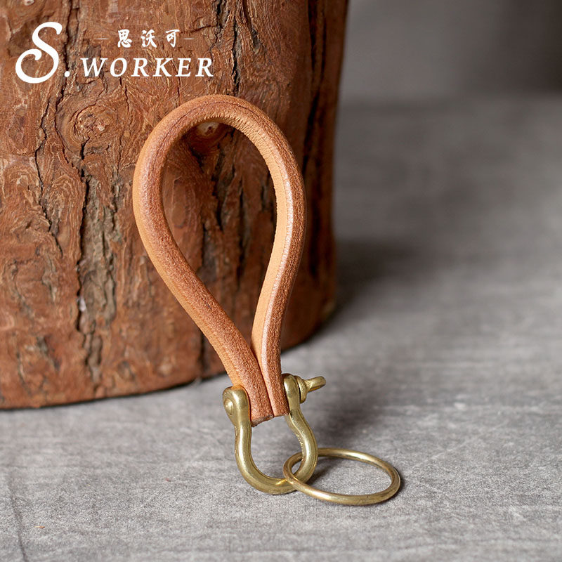manual Top layer leather brass Key buckle Retro Original personality Horseshoe buckle originality automobile key genuine leather Pendantin the Leather/Lady bags/Men's bag, Wallets  category - from Buy2taobao.com to provide professional Taobao agent buy service